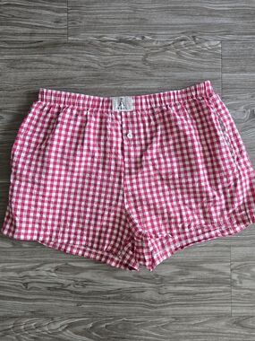 ANRABESS Gingham Boxer Shorts for Women
